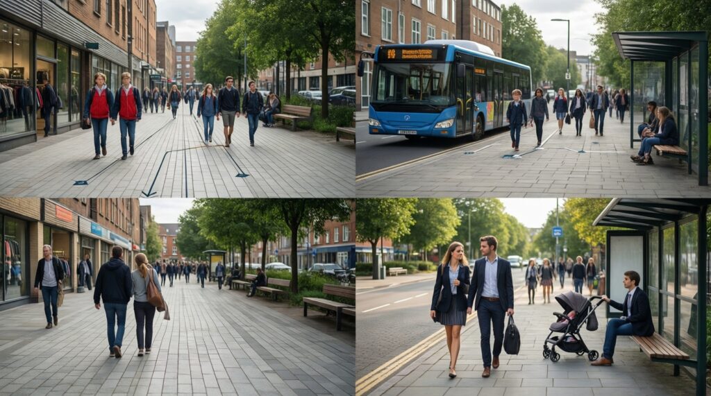 Городская среда: благоустройство парков и дворов, общественные пространства, урбанистика - иллюстрация