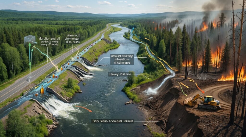 Экология и охрана природы: состояние рек, лесов и меры против загрязнения - иллюстрация