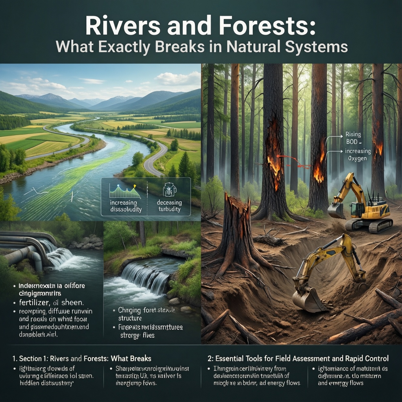 Экология и охрана природы: состояние рек и лесов и меры против загрязнения