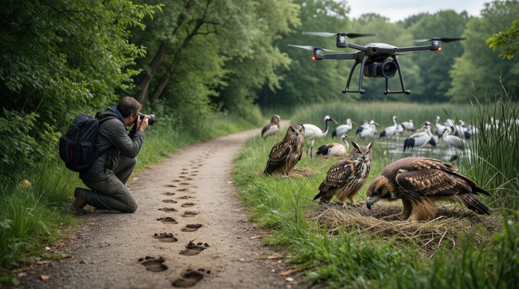 Наука и природа: исследования в заповедниках, редкие виды, наблюдения за животными - иллюстрация